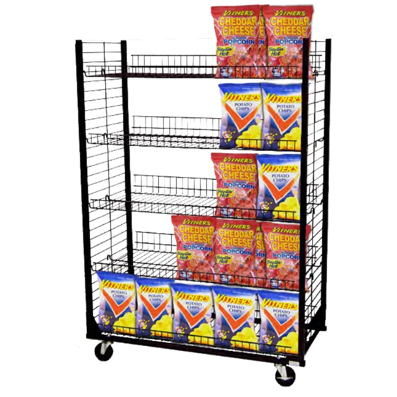 Five Shelf Mobile Display Rack